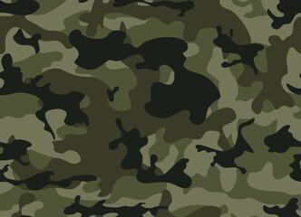 Fototapeta premium Camouflage illustration modern military vector template, army uniform disguise. Ornament. Stock print.
