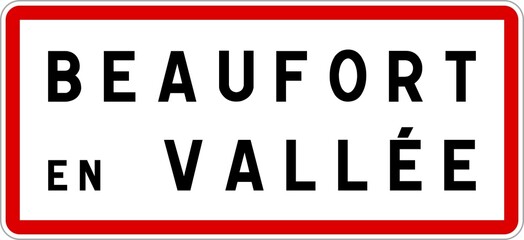 Panneau entrée ville agglomération Beaufort-en-Vallée / Town entrance sign Beaufort-en-Vallée