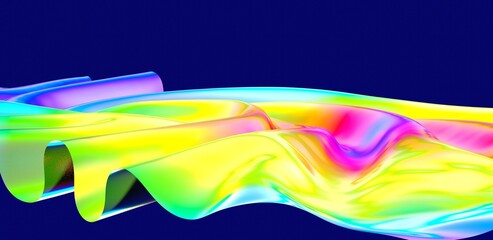 Creative concept fluid colors backgrounds. Trendy Vibrant Fluid Colors. 3d render