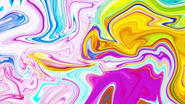 4K ULTRA HD. Fluid Art. Abstract colorful, mixing paints. Modern art, marble ink video animation.