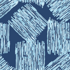 Seamless pattern on a blue background. Abstract texture. For fabric, wallpaper, texture, background.