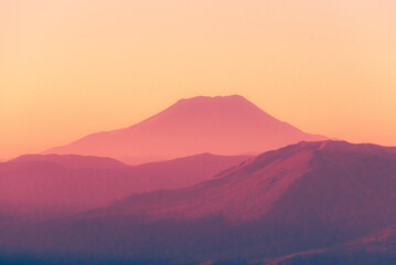 sunset in the mountains