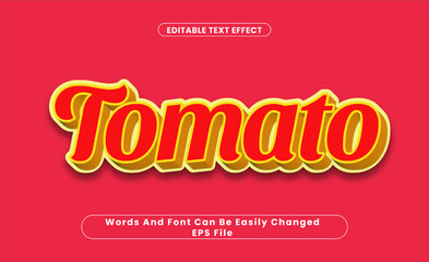 Tomato editable text effect, word and font can be change