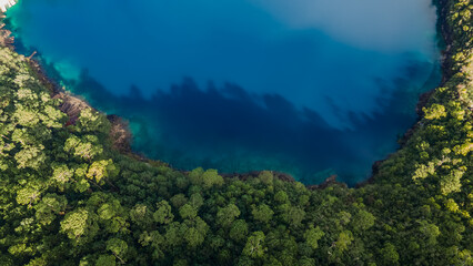 Lagunas Montebello in Chiapas, Mexico. Aerial View