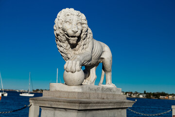 Lion statue bridge of Lions Intercoastal waterway, Saint Augustine, Florida © Morgan Goodman/Wirestock Creators