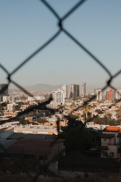 Vertical Shot Of Cityscape Of Tijuana On A Sunny Day