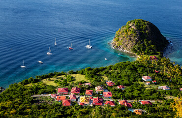Pain du Sucre Rock, Terre-de-Haut, Iles des Saintes, Les Saintes, Guadeloupe, Lesser Antilles,...