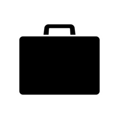 Diplomat icon. Briefcase, case. Black silhouette. Side view. Vector simple flat graphic illustration. Isolated object on a white background. Isolate.