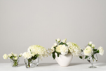 White floral composition