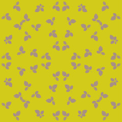 Floral seamless pattern with wild flowers on a yellow background. For clothes, fashion fabrics, home decor, backgrounds, cards and templates, scrapbooking