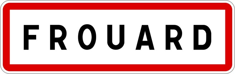 Panneau entr&eacute;e ville agglom&eacute;ration Frouard / Town entrance sign Frouard