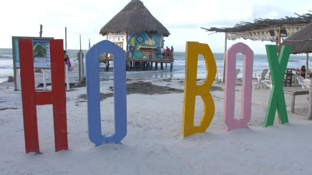 Holbox Mexico Signage by the beach