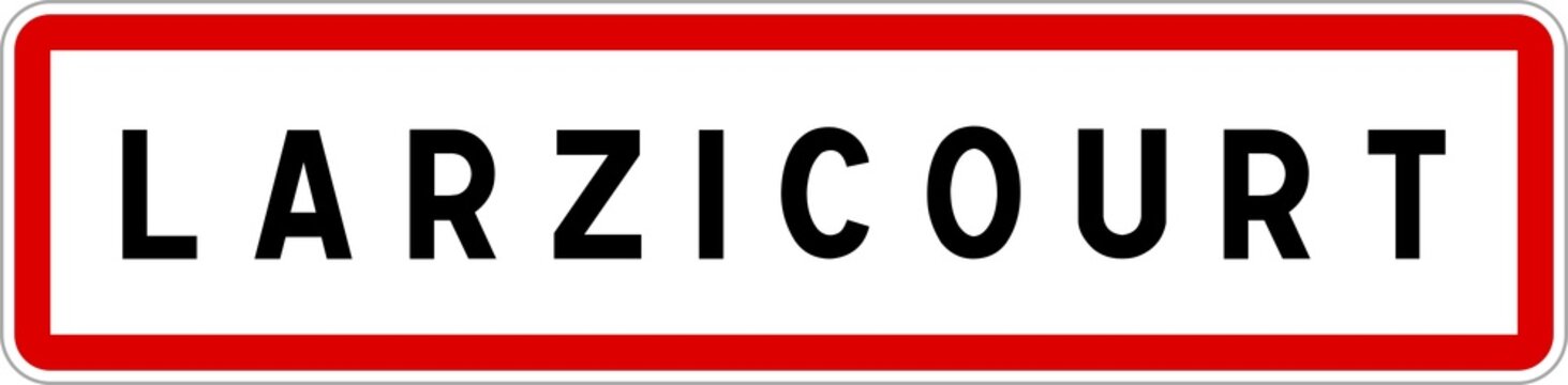 Panneau entrée ville agglomération Larzicourt / Town entrance sign Larzicourt