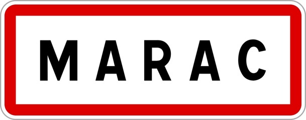Panneau entrée ville agglomération Marac / Town entrance sign Marac