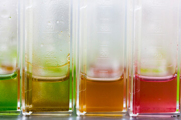 eprouvette et test en laboratoire