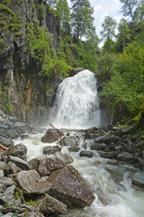 The pearl of Altai region- Korbu waterfall