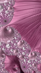 Ornate colourful and digitally generated 3D background