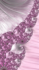 Ornate colourful and digitally generated 3D background