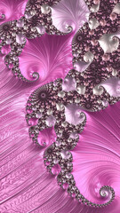 Ornate colourful and digitally generated 3D background