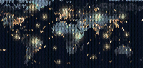 Textile map of the world © La otra perspectiva