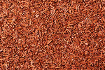 Background made of red sandalwood chips