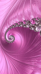 Ornate colourful and digitally generated 3D background