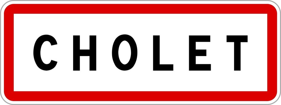Panneau entrée ville agglomération Cholet / Town entrance sign Cholet