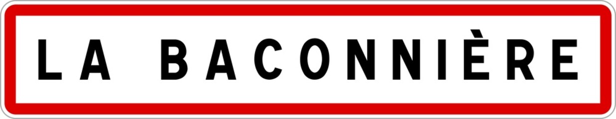 Panneau entrée ville agglomération La Baconnière / Town entrance sign La Baconnière