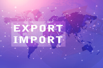 2d illustration import export concept
