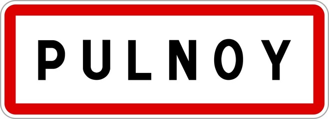 Panneau entrée ville agglomération Pulnoy / Town entrance sign Pulnoy