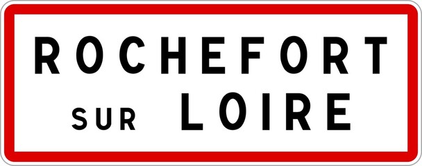 Panneau entrée ville agglomération Rochefort-sur-Loire / Town entrance sign Rochefort-sur-Loire