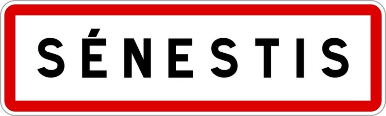 Panneau entrée ville agglomération Sénestis / Town entrance sign Sénestis