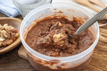 出来上がったオーバーナイトオーツ