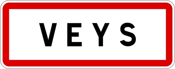 Panneau entrée ville agglomération Veys / Town entrance sign Veys