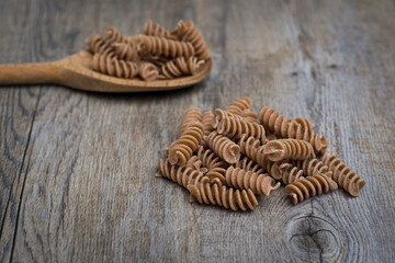 Wholegrain, spelt fusilli pasta