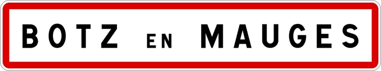 Panneau entrée ville agglomération Botz-en-Mauges / Town entrance sign Botz-en-Mauges