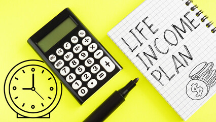 Life Income Plan is shown on the photo using the text