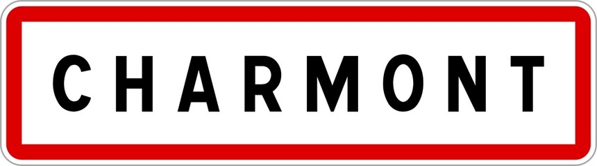 Panneau entrée ville agglomération Charmont / Town entrance sign Charmont