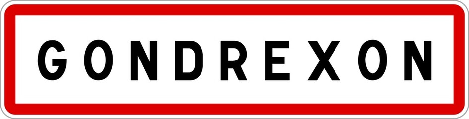 Panneau entrée ville agglomération Gondrexon / Town entrance sign Gondrexon