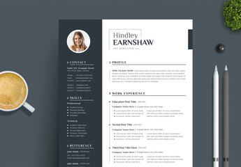 Sidebar Resume Layout with Dark Accent