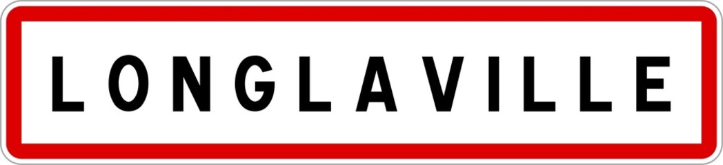 Panneau entrée ville agglomération Longlaville / Town entrance sign Longlaville