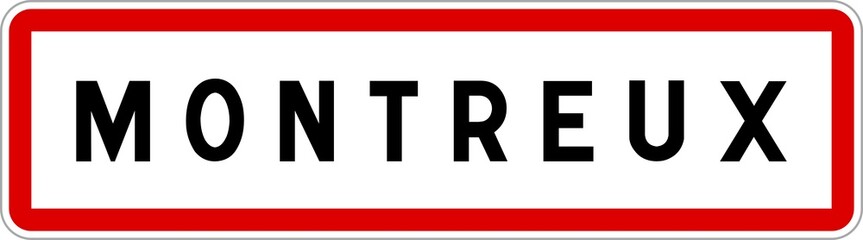Panneau entrée ville agglomération Montreux / Town entrance sign Montreux