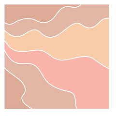 Abstract Minimalist Boho Landskape Pattern Wallpaper Background