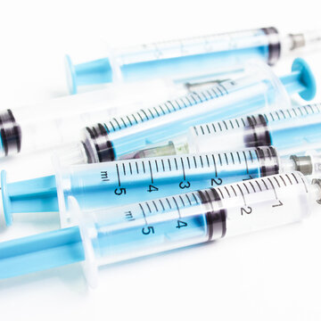 medical disposable plastic syringe for injection in the hospital