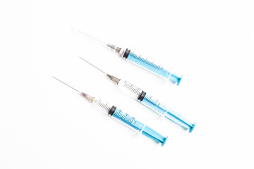 Fototapeta premium medical disposable plastic syringe for injection in the hospital