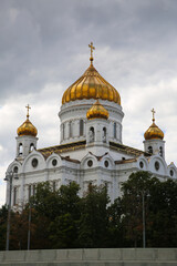 Fototapeta na wymiar Moscow Russia - August 23, 2021: Cathedral of Christ the Saviour