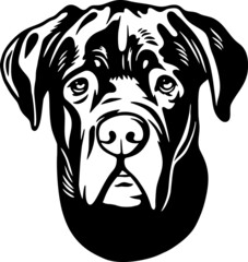 Cane Corso - Funny Dog, Vector File, Cut Stencil for Tshirt