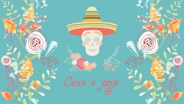 cinco de mayo hand drawing cinco de mayo, fiesta, mexico's federal holiday, poster for announcements, poster, banner, advertising, design. Vector stock image