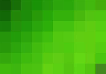Vector background from green squares. A backing of mosaic squares. Geometric green texture for publication, design, poster, calendar, post, screensaver, wallpaper, postcard, banner, cover, website