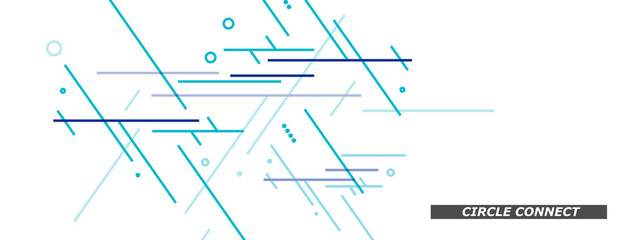 Geometric simple blue dynamic lines. Futuristic graphic design illustration. Banner abstract background